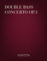 Double Bass Concerto Op. 3 Orchestra sheet music cover